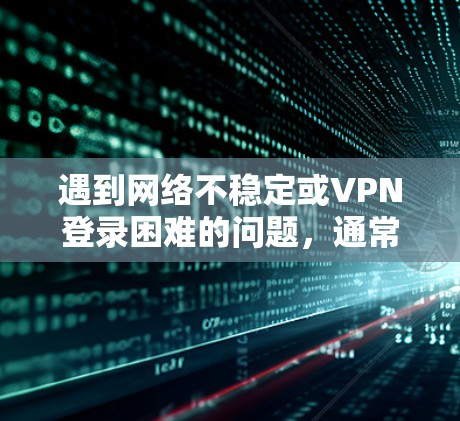 遇到网络不稳定或VPN登录困难的问题,通常需要从以下几个方面进行排查和解决