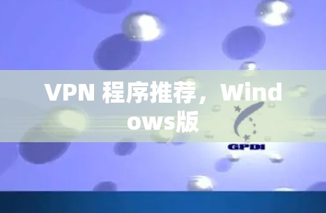VPN 程序推荐,Windows版 VPN 程序推荐,Windows版